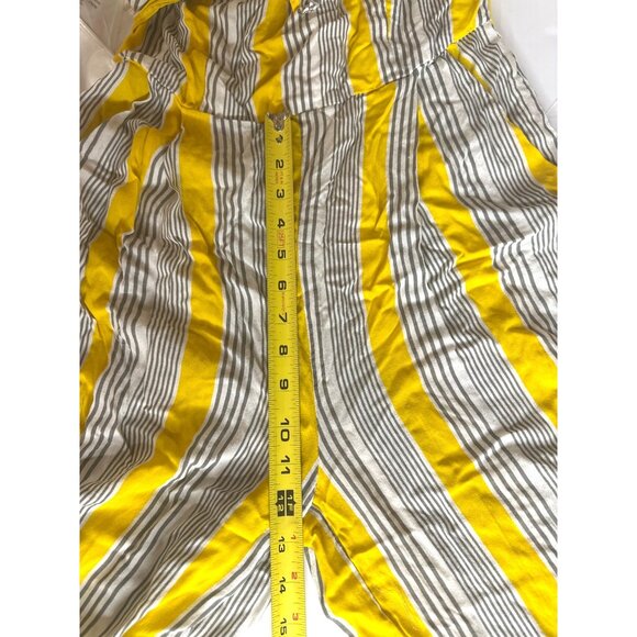 Shein Yellow & White Striped Jumpsuit L - Picture 11 of 12